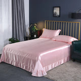 Popxstar Luxury Natural Mulberry Silk Bed Sheet Set or Only A Bedsheet High-end Stain Queen Ruffles Bed Sheet and Pillowcase Bed Linens