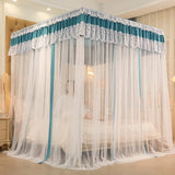 Three-door Shading Quadrate Mosquito Net Double Layers Bed Curtain Canopy Tents with Frame Princess Romantic Home Decoration