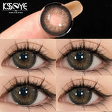 2pcs Color Contact Lenses for Eyes with Diopter Black Lenses High Quality Natural Lens Brown Large Diameter Beauty Lenses