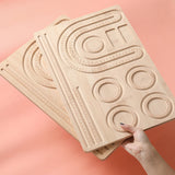 Popxstar  Wooden Flocked Beading Tray DIY Bracelet Necklace Jewelry Making Findings Beading Organizer Gray Bead Board Measuring Tools