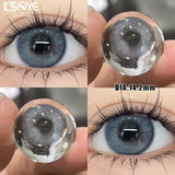 Popxstar Korean Hot Sale Colored Contact  Lenses with Myopia Degree Grade 0.00- 8.00 Blue Green Beauty Pupilentes 2Pcs Soft Lens