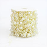 Popxstar 10M 3-8mm Beads Garland Pearl Strands Fish Chain Ribbon for Christmas Tree Wreath Gift Wrapping Decoration