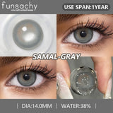 Popxstar  2pcs High Quality Color Contact Lenses for Eyes Cosmetic Gray Lenses Contact Fashion Beauty Pupil Eye Contacts Yearly