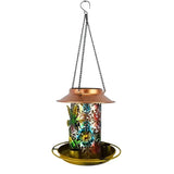 New Solar Outdoor Garden Light with Bird Feeder, Creative Hanging Landscape Lamp for Balcony Lighting & Bird Feeding