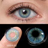 Popxstar  1Pair Contact Lenses For Eyes Color Natural Blue Brown  Beauty Yearly Cosmetic Contacts Eyes Makeup Eye Contacts Lens