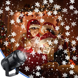 Popxstar LED USB Snowflake Projector Holiday Lights Christmas Projection Outdoor Lamp Snow Spotlight for New Year Party