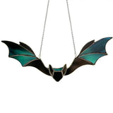 Popxstar New Color Bat Decoration Halloween Stained Bat Glass Decorations Holiday Decoration Bar Gothic Party Hanging Window