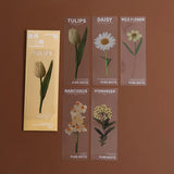 Popxstar 5Pcs Flower Series Bookmarks for Books PVC Book Mark Page Marker Cute Stationery Student School Supplies