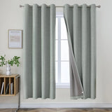 Popxstar Blackout Curtains 350cm Height Room Darkening Curtains for Bedroom 100% Black Out Textured Thermal Curtain Privacy Protection