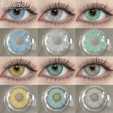 1pair Natural Color Contact Lenses for Eyes Blue Eye Lens Gray Lenses Fashion Korean Beauty Pupils Yearly Makeup Lens