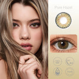 Popxstar Professional Colored Contact Lenses Enlarge Eyes 3-TONE Color Eye Lenses Color Contact Lenses for Eyes 1 Pair Yearly Lens