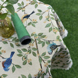 American Retro Oil Painting Dining Tablecloth Cotton and Linen Jacquard Table Cloth Thickened Pastoral Style Floral Table Runner