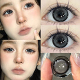 Popxstar  1Pair New Korean Color Contact Lenses for Eye with Degree Bright Fashion Blue Lenses Beauty Pupils Cosmetic Fast Shipping