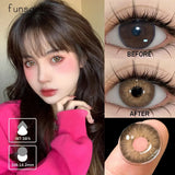 Popxstar  1 pair Colorcon Contact Lenses for Eyes Black Lenses Beautiful Cosmetic Pupil Blue Lenses Big Eyes Contacts Lens Yearly