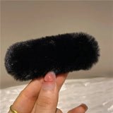 Popxstar Winter Plush Cute Hair Clip Grasping Lamb Children's Broken Hair Pin Clip Headwear Hair Accessories for Girls  Korean Style