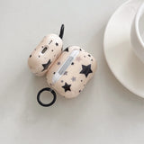 Five-pointed Star Earphone Case with Ring Buckle for  AirPods Pro3 Pro2 1 2 3 4 Pro Anti-fall Pentagram Wirless Headphone Cover