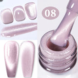 Popxstar 10ml Rainbow Purple Water Light Cat Magnetic Gel Nail Polish Shining Sliver-light Holographics Semi Permanent UV Gel
