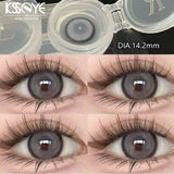 2pcs Contact Lenses With Graduation Natural Gray Large Pupils Black Contacts Colored Pupils  Brown Beautful Contact Lense