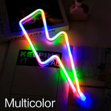 Creative LED Lightning-shaped Festival Home Atmosphere Lamp, Stylish Neon-style Design, Multicolor Light Decor