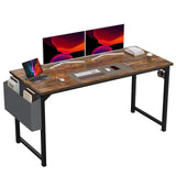 Popxstar Computer Desk Writing Study Office Gaming Table Modern Simple Style Compact with Side Bag Headphone Hook Easy Assembly