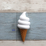 Popxstar Simulation Ice Cream Refrigerator Stickers Fruit Flavor Cone Refrigerator Decoration Photo Wall Resin Gift Children's Toys