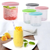 Popxstar  Bottles Leak Proof With Lids Storage Jars For Ninja Creami Ice Cream Containers Ice Cream Pints Cup For Ninja