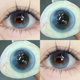 Popxstar  1Pair Myopia Contact Lenses for Eye Green Lenses Beauty Pupils Eye Prescription Fashion Lenses Blue Lenses Contact Yearly