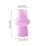 Popxstar Glass Flower Vase Creative Vase Decorative Hydroponic Flower Container Nordic Style Flower Vases Desktop Flower Bottle Decor