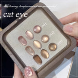 Autumn Winter Blue Black Red Glass Bead Crystal Cat Eye Gel Nail Polish New Whitening High Density Sparkling Nail
