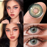 Popxstar 1 Pair Green Lenses Colored Contact Lenses Natural Looking Year Fashion Contact Lenses for Eyes Soft Contact Lens Color Eye Lens