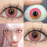 Popxstar  Colored Contact Lenses for Eyes with Degree Natural Brown Pupils Fashion Lens Green Eyes Contacts Lenses Yearly 2pcs/pair
