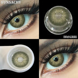 Popxstar  1 Pair Fashion Color Contact Lenses for Eyes Korean Brown Natural Soft Lenses Beautiful Cosmetic Gray Pupils Blue Lens