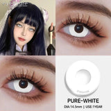 Popxstar  1pair/2pcs Colored Contact Lenses for Eyes Pink Contacts Purple Lenses Cosplay Contact Lenses Yearly Fashion Eye Lenses
