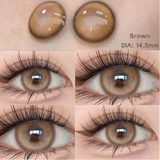 Popxstar Contact Lenses for Eyes with Degree 1 Pair Big Eye Lenses Brown Lenses Fog Pearl Lens Korean Lenses Natural Lenses