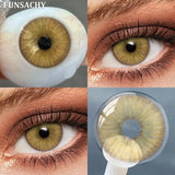 1 Pair Blue Color Contact Lenses Grey Pupils Fashion Natural Soft Lens Eye Makeup Contacts Cosmetics Color Lens Yearly
