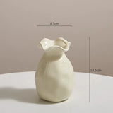 French style retro cream style ceramic vase hydroponics dried flowers flower arrangement desktop ornament decoration home hotel