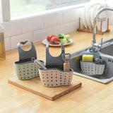 Popxstar  Double-layer Sink Hanging Bag Kitchen Rack Faucet Sponge Holder Storage Hanging Basket Kitchen Storage Rack Sink Accessories ﻿