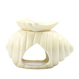 Popxstar  Detachable Ceramic Conch Essential Oil Burner Waxes Melt Burner Warmer Tealight Candle Holder Home Tabletop Decor Yoga Spa Gifts