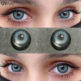 Popxstar Color Contact Lenses with Diopters Myopia Green Color Lens Eyes Purple Lenses Graduated Blue Lenses