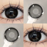 Popxstar 2PCS Colored Contact Circular Lenses Degree -0.00 to -8.00 Gray Eyes Beauty Pupil Nature Brown Makeup Lens