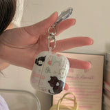 Popxstar  cartoon lovely black cat soft earphone case cute pendant for apple airpods 2 3 pro 2nd wireless bluetooth charging box capa fall