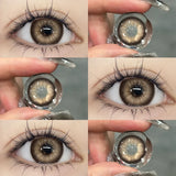 Popxstar  1 Pair 0~-6.00 degree Myopia Lenses Colored Contact Lenses with Prescription Lenses with Degree Green Lenses blue lenses