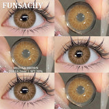 Popxstar  1Pair New Brown Contact Lenses Beauty Fashion Pupils Eye Color Lenses Colored Contact Eye Lenses Yearly Cosmetic Pupils