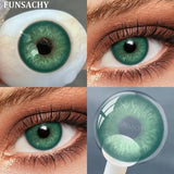 1 Pair Blue Color Contact Lenses Grey Pupils Fashion Natural Soft Lens Eye Makeup Contacts Cosmetics Color Lens Yearly