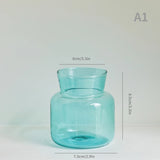 Popxstar Glass Table Vase Creative Flower Vase Decorative Glass Bottles Clear Glass Vases for Centerpieces Home Decor Nordic Vase