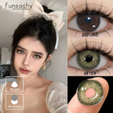 Popxstar  1 pair Colorcon Contact Lenses for Eyes Black Lenses Beautiful Cosmetic Pupil Blue Lenses Big Eyes Contacts Lens Yearly