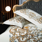 Popxstar  Premium 1000TC Egyptian Cotton Luxury Bedding Set Boho Style Digital Printing Duvet Cover Flat/Fitted Bed Sheet Pillowcases 4Pcs