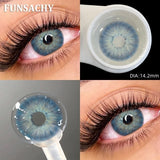 Popxstar  1pair METATRON Color Contact Lenses for Eyes Brown Eye Contacts Gray Pupils Yearly Use Women Cosmetics Color Eye Lens