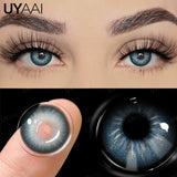 Popxstar  1 Pair Brown Natural Colored Eye Lenses Gray Fashion Lenses Blue Eye Lens Green High Quality Cosmetics Color Contacts