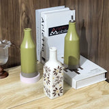 Popxstar  Ceramic Olive Oil Bottle Oil Pot Soy Sauce Vinegar Dispaner Leak Proof Seasoning Bottle Cooking Container Jug for Kitchen Hotel